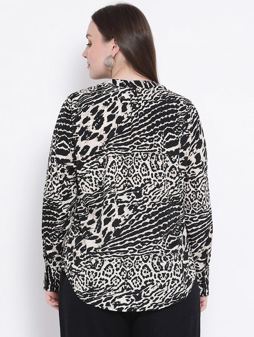 mandarin neck animal top - 16750871 - Zoom Image - 3