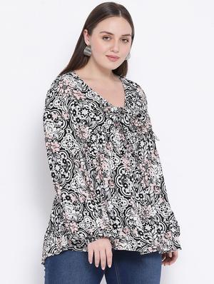tie up neck floral top - 16750876 - Standard Image - 2