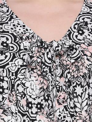 tie up neck floral top - 16750876 - Standard Image - 5