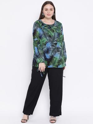 round neck tropical top - 16750877 - Standard Image - 4
