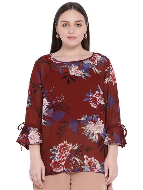 bell sleeved floral top - 16750882 - Standard Image - 1