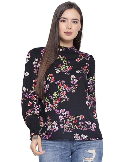 crew neck floral top - 16750883 - Standard Image - 1
