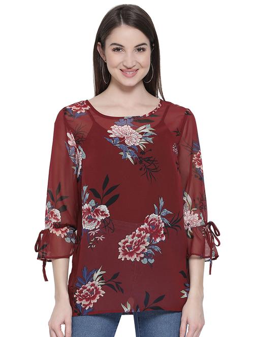 bell sleeved floral top - 16750884 - Standard Image - 1