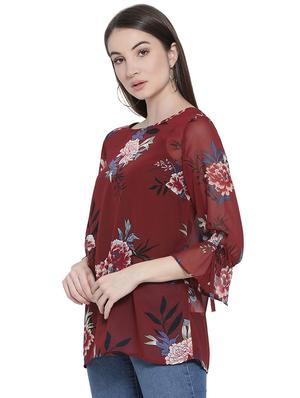 bell sleeved floral top - 16750884 - Standard Image - 2
