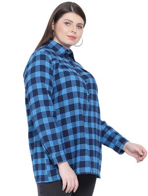 long sleeved checkered top - 16750885 - Standard Image - 2