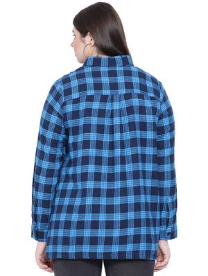 long sleeved checkered top - 16750885 - Standard Image - 3