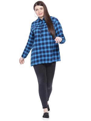 long sleeved checkered top - 16750885 - Standard Image - 4