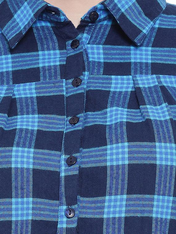 long sleeved checkered top - 16750885 - Zoom Image - 5