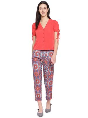 tie knot sleeved solid top - 16750887 - Standard Image - 4