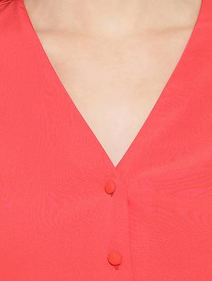 tie knot sleeved solid top - 16750887 - Standard Image - 5