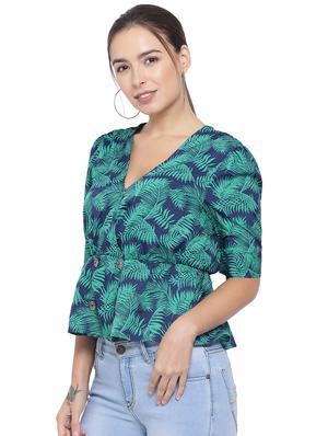 v-neck tropical top - 16750890 - Standard Image - 2