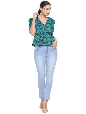 v-neck tropical top - 16750890 - Standard Image - 4
