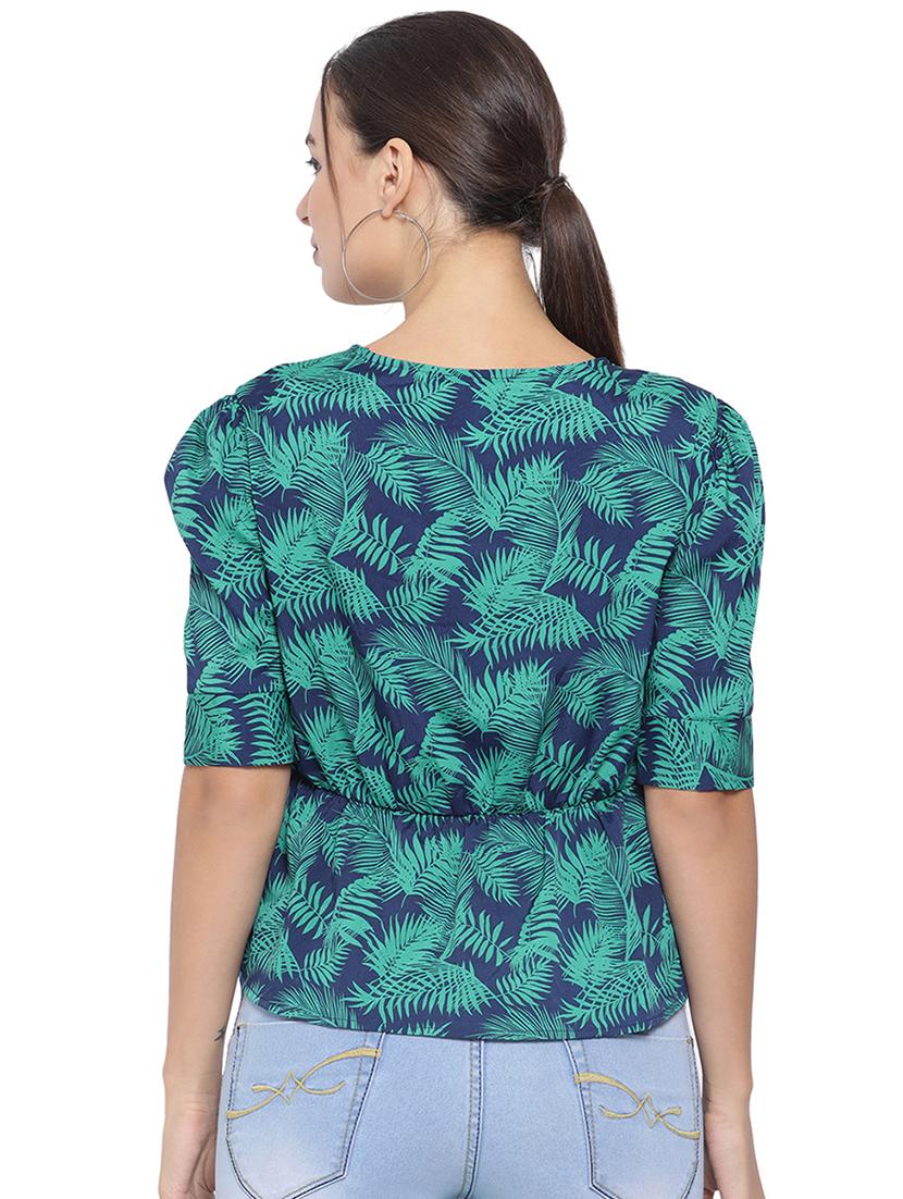 v-neck tropical top - 16750890 - Zoom Image - 3