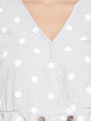 v-neck polka dot top - 16750891 - Standard Image - 5