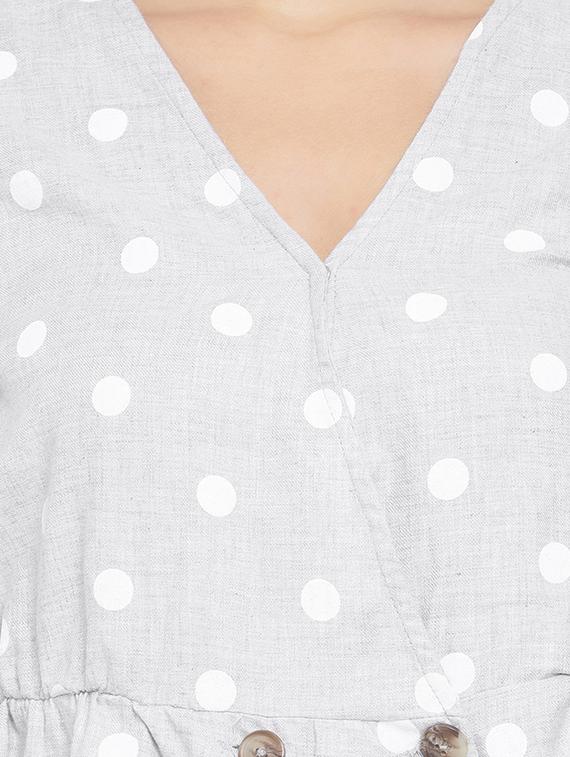 v-neck polka dot top - 16750891 - Zoom Image - 5