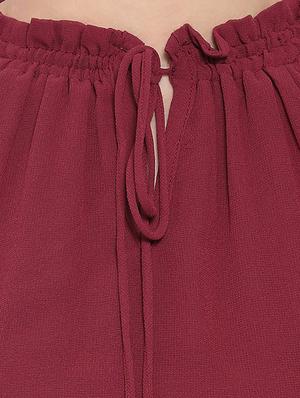 tie up neck solid top - 16750898 - Standard Image - 5
