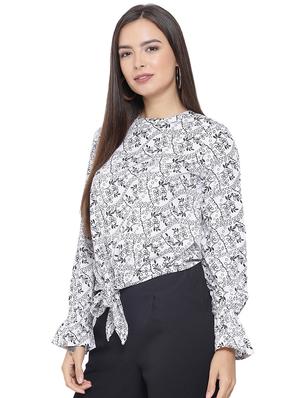 tie font floral top - 16750902 - Standard Image - 2