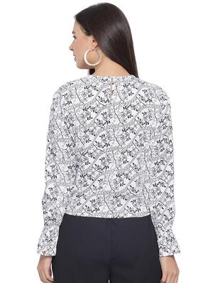 tie font floral top - 16750902 - Standard Image - 3