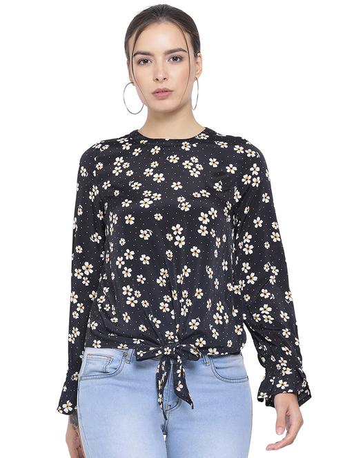 tie font floral top - 16750903 - Standard Image - 1