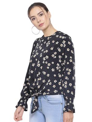 tie font floral top - 16750903 - Standard Image - 2