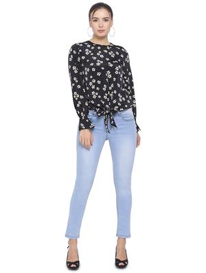 tie font floral top - 16750903 - Standard Image - 4