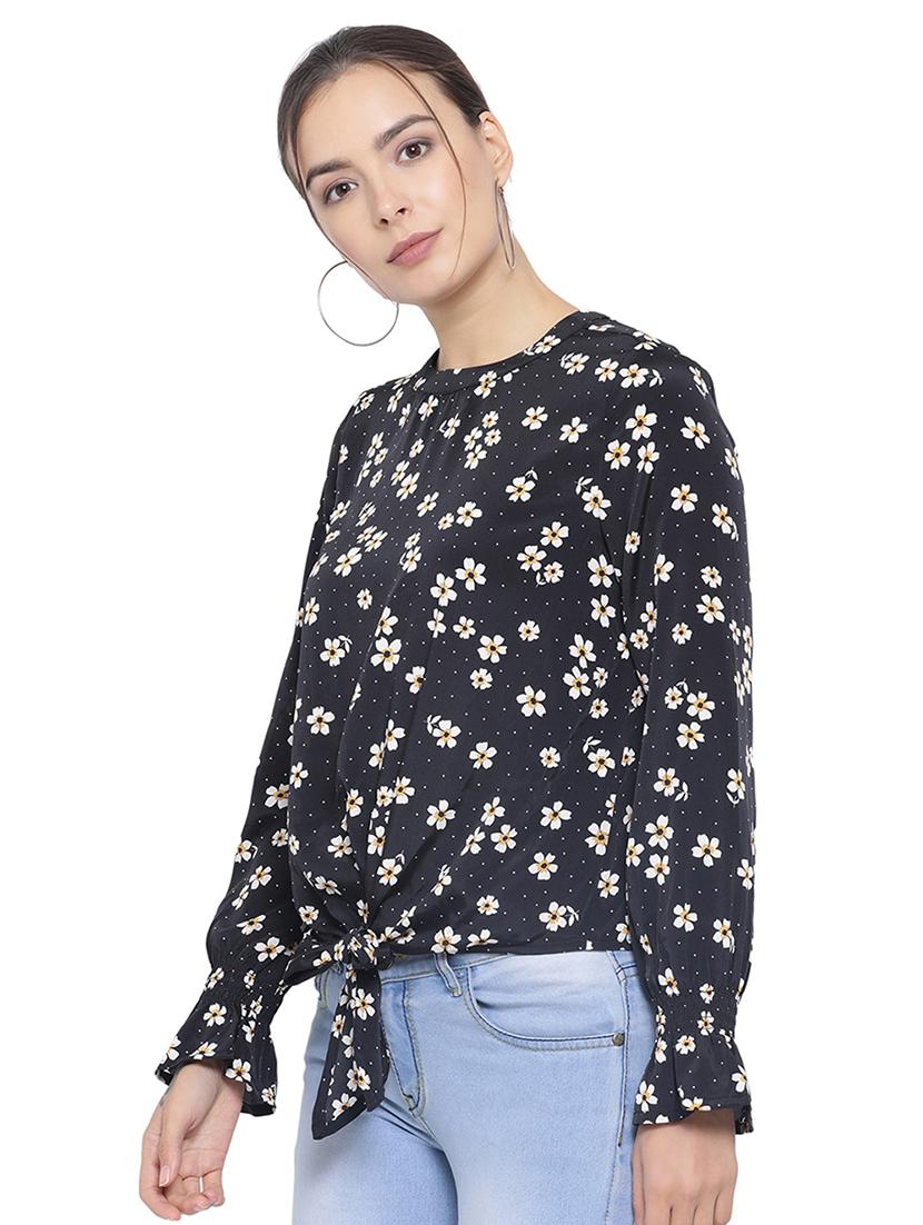 tie font floral top - 16750903 - Zoom Image - 2