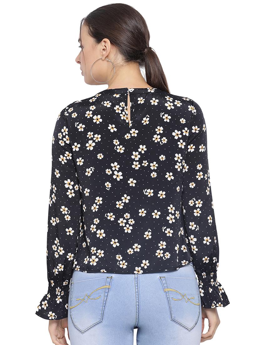 tie font floral top - 16750903 - Zoom Image - 3