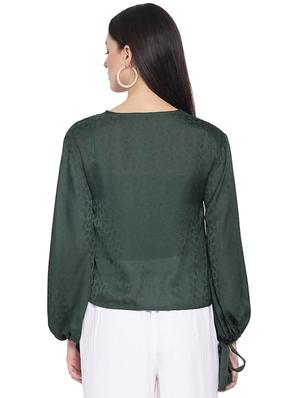 bishop sleeved round neck top - 16750906 - Standard Image - 3
