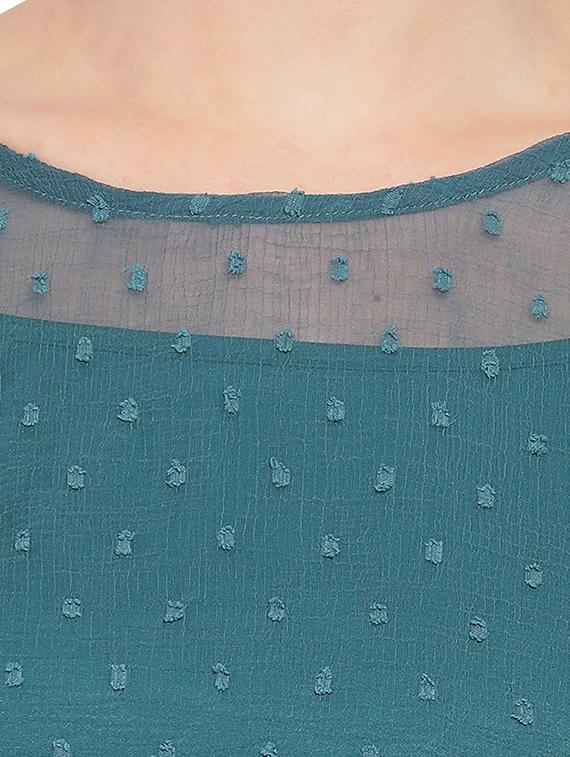 tie knot sleeved sheer top - 16750908 - Zoom Image - 5