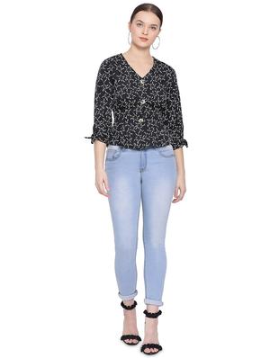 tie knot sleeved floral top - 16750909 - Standard Image - 4