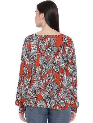 tie front bishop sleeved top - 16750916 - Standard Image - 3
