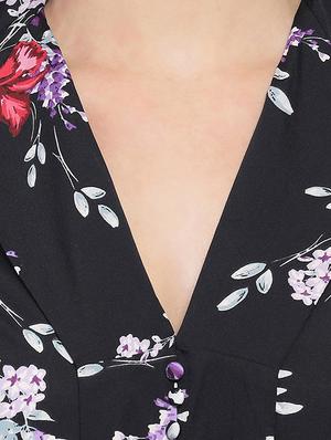 lapel neck tie back top - 16750920 - Standard Image - 5