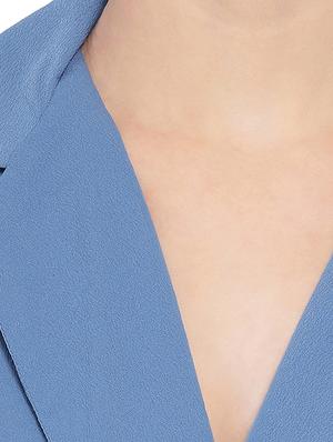 lapel neck tie back top - 16750923 - Standard Image - 5