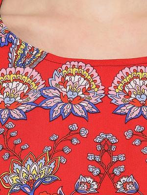 round neck paisley top - 16750925 - Standard Image - 5