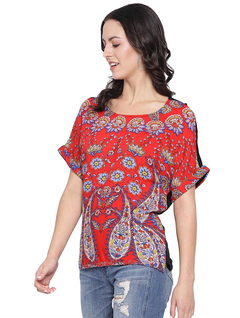 round neck paisley top - 16750925 - Zoom Image - 2
