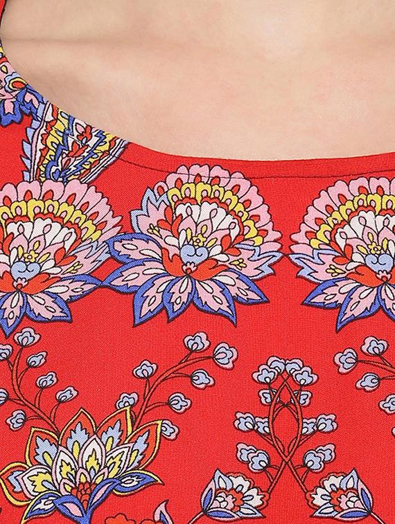 round neck paisley top - 16750925 - Zoom Image - 5