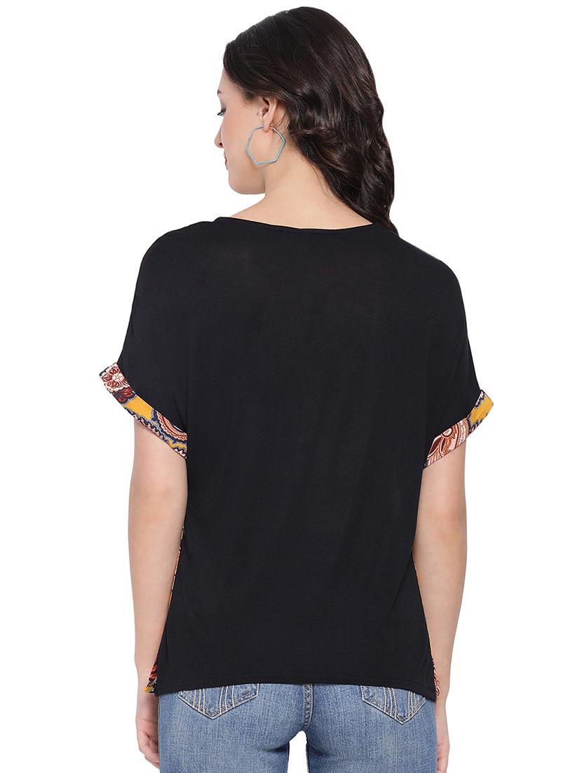 round neck paisley top - 16750926 - Zoom Image - 3