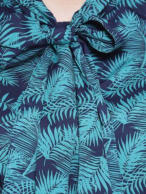 tie up neck tropical top - 16750927 - Standard Image - 5