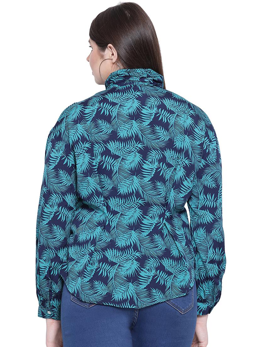tie up neck tropical top - 16750927 - Zoom Image - 3