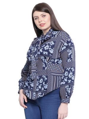 tie up neck floral top - 16750928 - Standard Image - 2