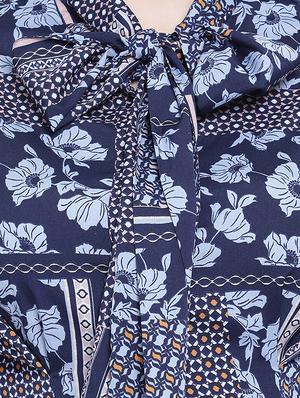 tie up neck floral top - 16750928 - Standard Image - 5
