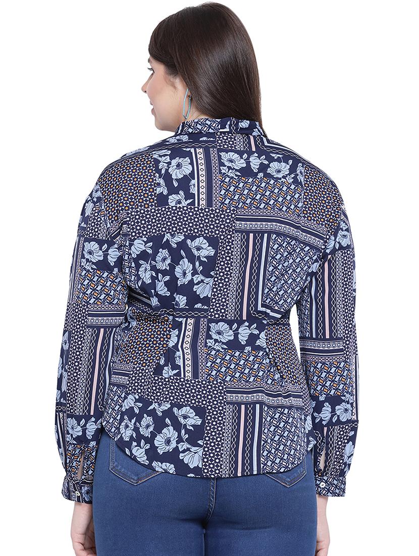 tie up neck floral top - 16750928 - Zoom Image - 3