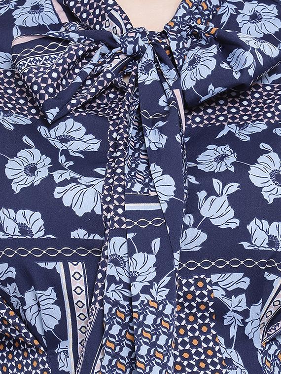 tie up neck floral top - 16750928 - Zoom Image - 5