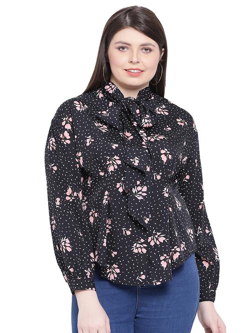 tie up neck floral top - 16750929 - Standard Image - 1