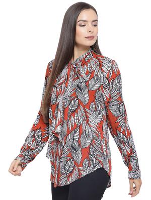 tie up neck tropical top - 16750930 - Standard Image - 2
