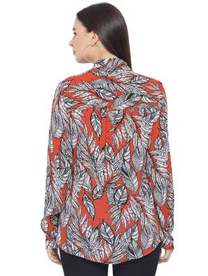 tie up neck tropical top - 16750930 - Standard Image - 3