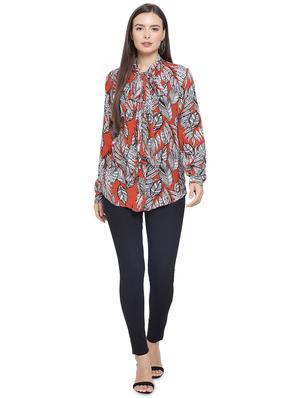 tie up neck tropical top - 16750930 - Standard Image - 4