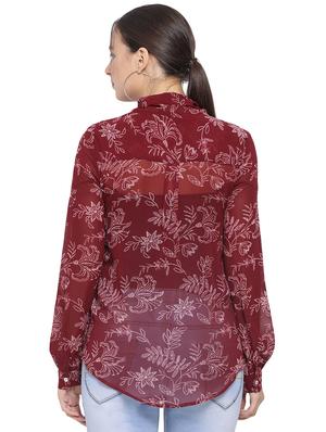 tie up neck floral top - 16750935 - Standard Image - 3