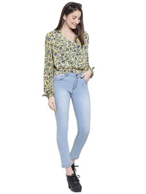 bishop sleeved floral crop top - 16750936 - Standard Image - 4