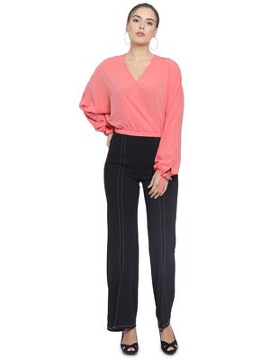 bishop sleeved solid crop top - 16750938 - Standard Image - 4
